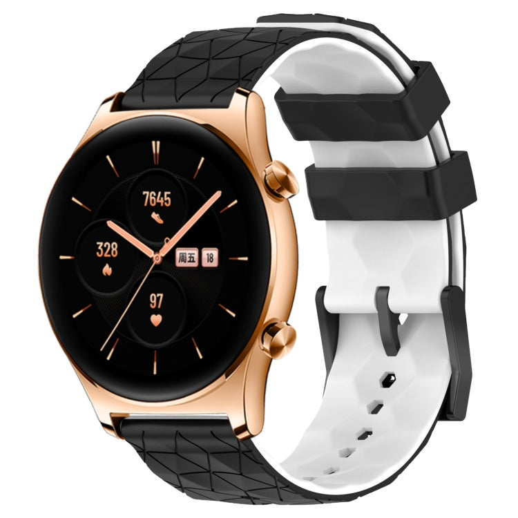 For Honor Watch GS 3 22mm Football Pattern Two-Color Silicone Watch Band