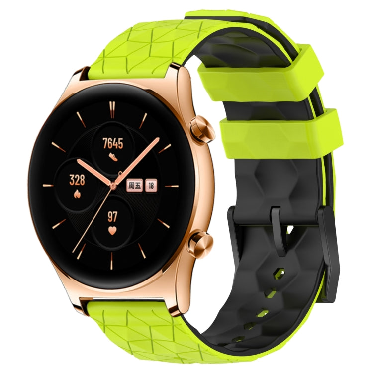 For Honor Watch GS 3 22mm Football Pattern Two-Color Silicone Watch Band