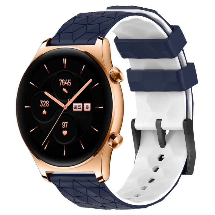For Honor Watch GS 3 22mm Football Pattern Two-Color Silicone Watch Band