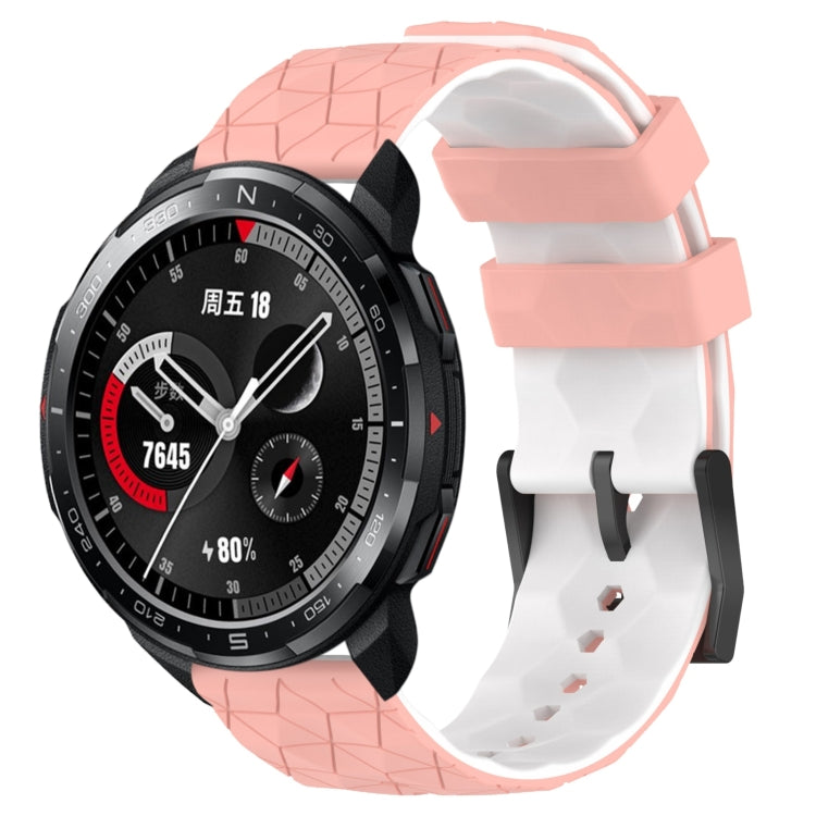 For Honor Watch GS Pro 22mm Football Pattern Two-Color Silicone Watch Band
