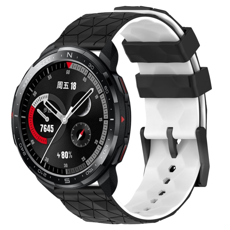 For Honor Watch GS Pro 22mm Football Pattern Two-Color Silicone Watch Band