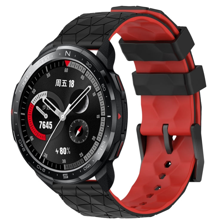 For Honor Watch GS Pro 22mm Football Pattern Two-Color Silicone Watch Band