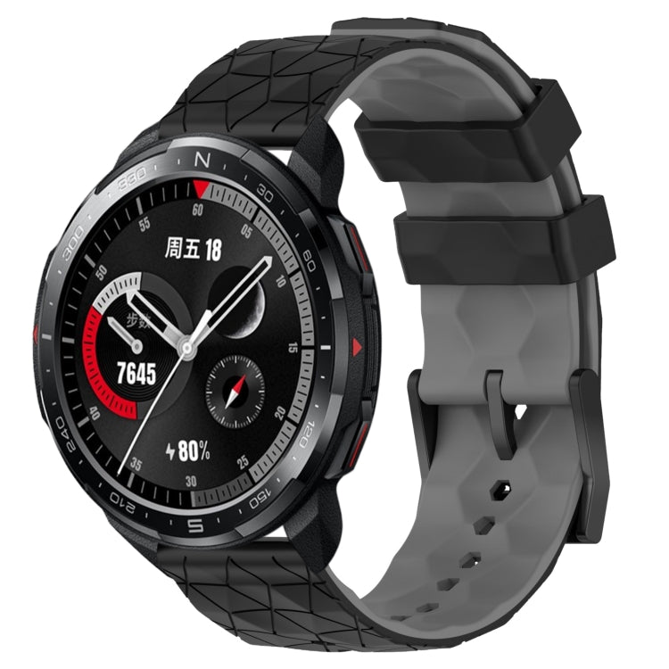 For Honor Watch GS Pro 22mm Football Pattern Two-Color Silicone Watch Band