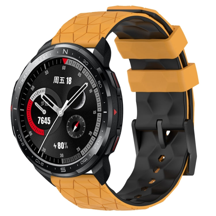 For Honor Watch GS Pro 22mm Football Pattern Two-Color Silicone Watch Band