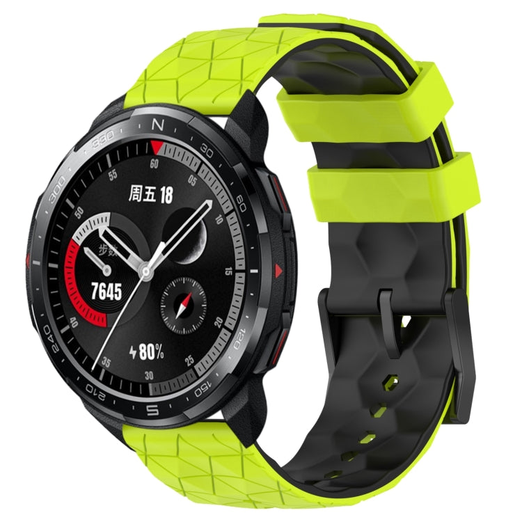For Honor Watch GS Pro 22mm Football Pattern Two-Color Silicone Watch Band