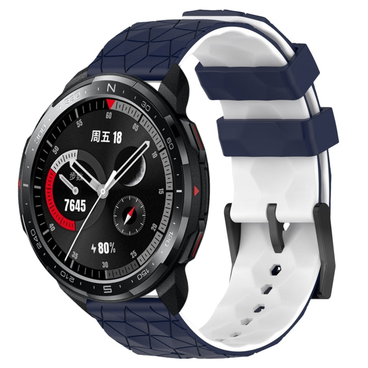 For Honor Watch GS Pro 22mm Football Pattern Two-Color Silicone Watch Band
