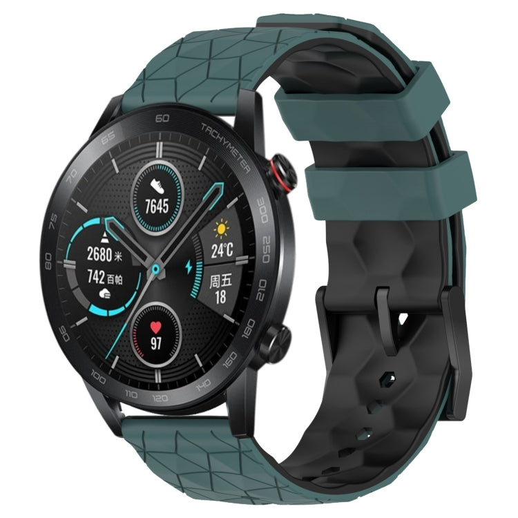 For Honor Magic Watch 2 46mm 22mm Football Pattern Two-Color Silicone Watch Band