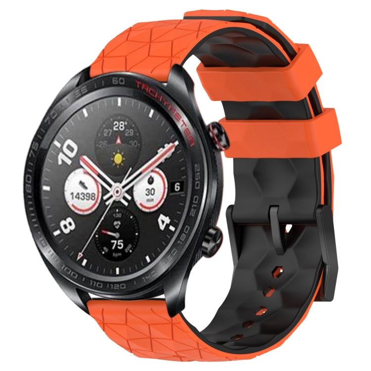 For Honor Watch Dream 22mm Football Pattern Two-Color Silicone Watch Band