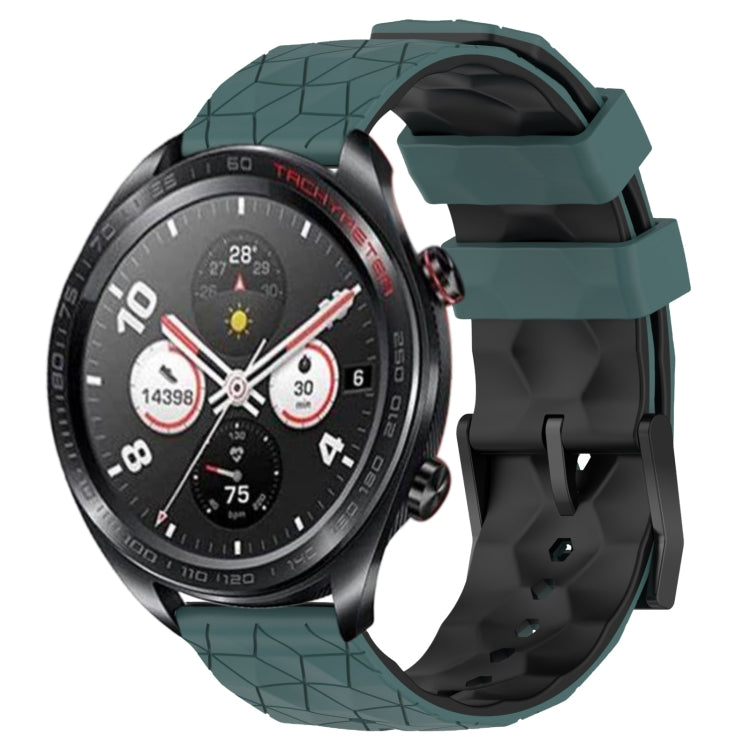 For Honor Watch Dream 22mm Football Pattern Two-Color Silicone Watch Band