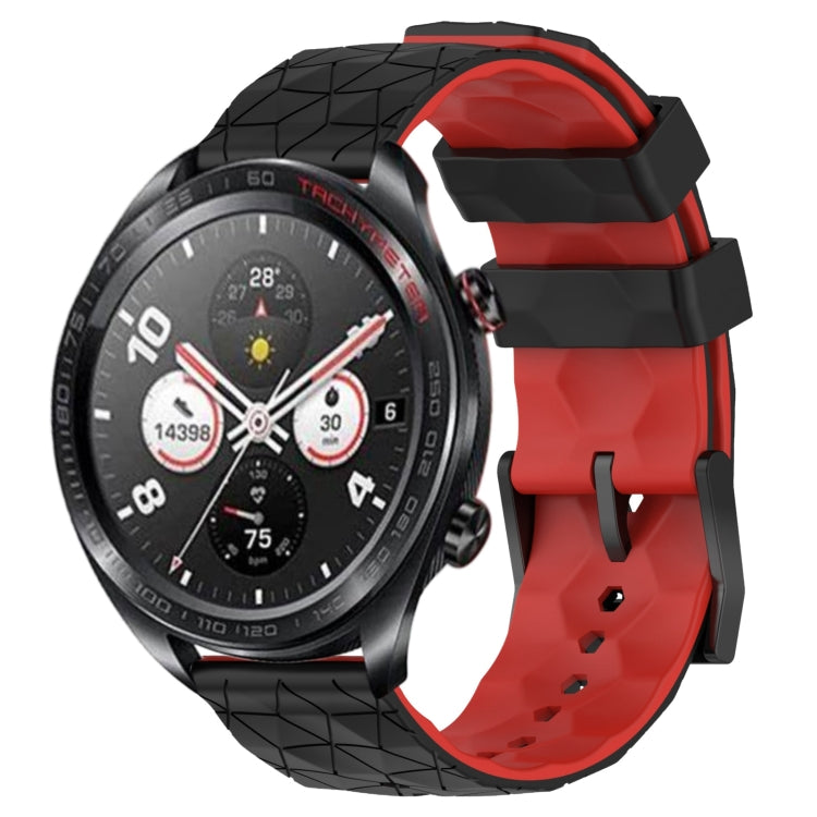 For Honor Watch Dream 22mm Football Pattern Two-Color Silicone Watch Band