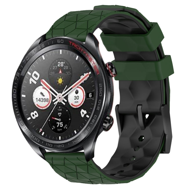 For Honor Watch Dream 22mm Football Pattern Two-Color Silicone Watch Band