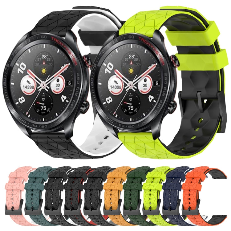 For Honor Watch Dream 22mm Football Pattern Two-Color Silicone Watch Band
