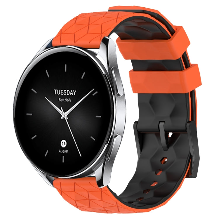 For Xiaomi MI Watch S2 22mm Football Pattern Two-Color Silicone Watch Band