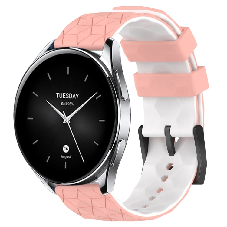 For Xiaomi MI Watch S2 22mm Football Pattern Two-Color Silicone Watch Band