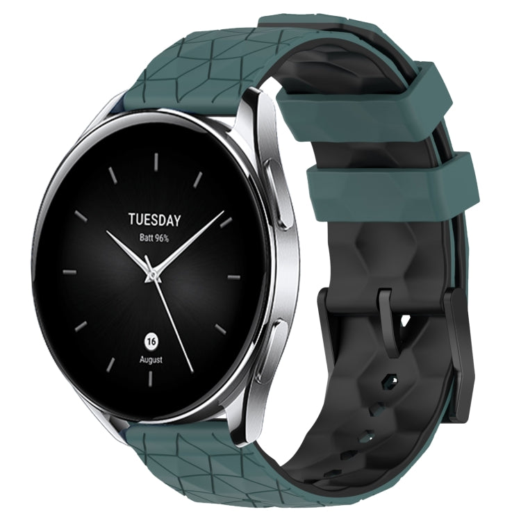 For Xiaomi MI Watch S2 22mm Football Pattern Two-Color Silicone Watch Band