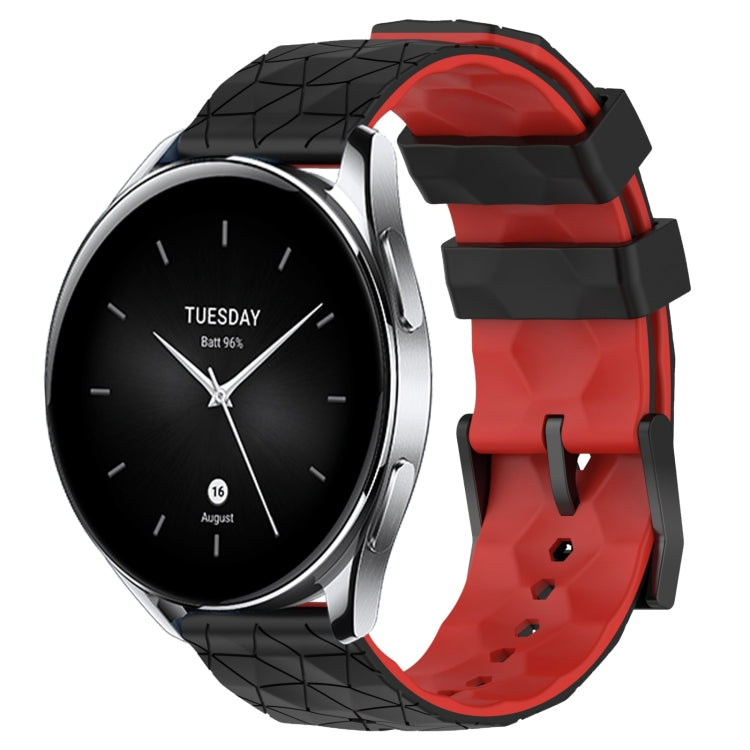 For Xiaomi MI Watch S2 22mm Football Pattern Two-Color Silicone Watch Band