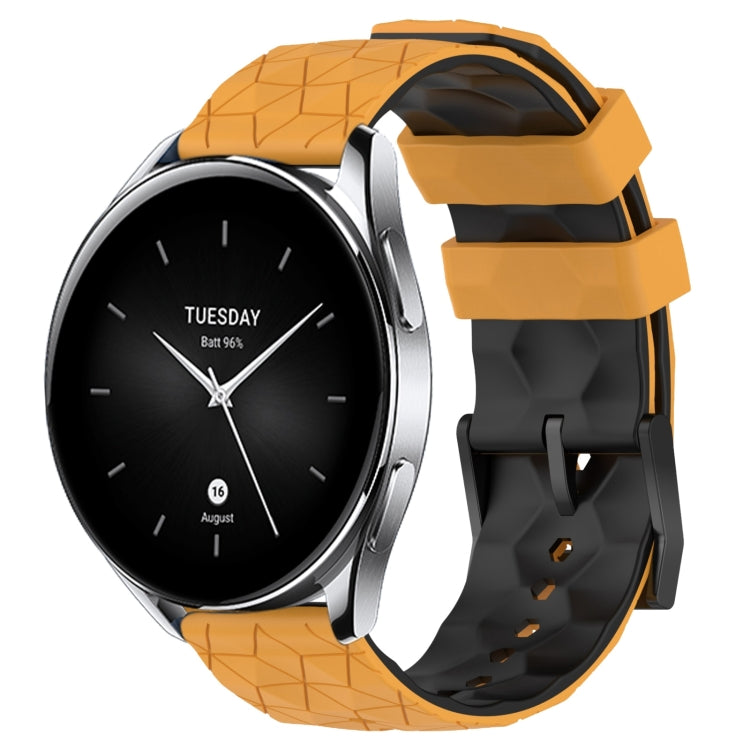 For Xiaomi MI Watch S2 22mm Football Pattern Two-Color Silicone Watch Band