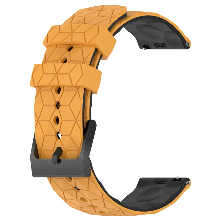 For Xiaomi MI Watch S2 22mm Football Pattern Two-Color Silicone Watch Band