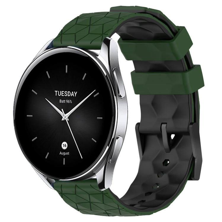 For Xiaomi MI Watch S2 22mm Football Pattern Two-Color Silicone Watch Band