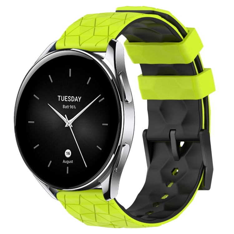For Xiaomi MI Watch S2 22mm Football Pattern Two-Color Silicone Watch Band