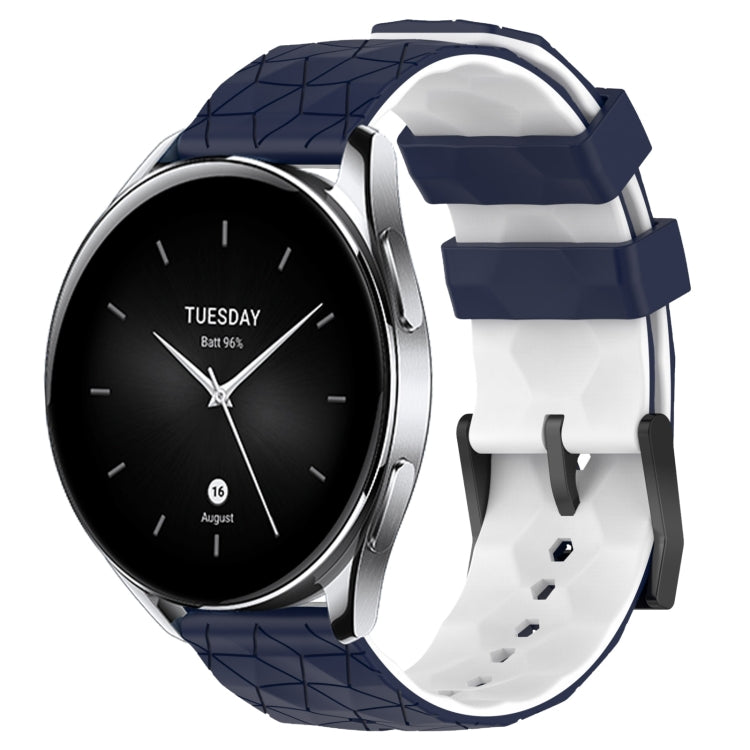 For Xiaomi MI Watch S2 22mm Football Pattern Two-Color Silicone Watch Band