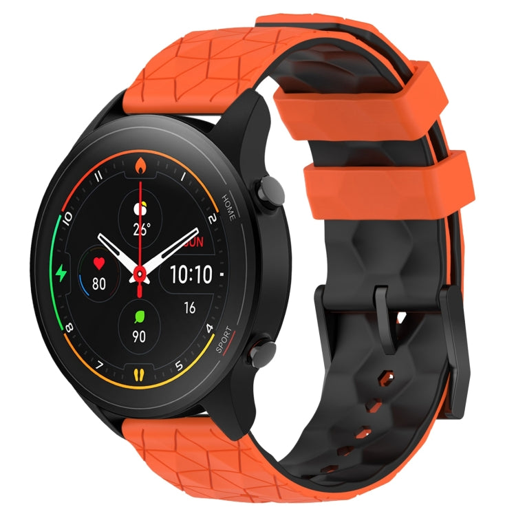 For Xiaomi MI Watch S1 Pro 22mm Football Pattern Two-Color Silicone Watch Band