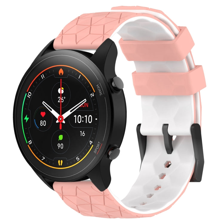 For Xiaomi MI Watch S1 Pro 22mm Football Pattern Two-Color Silicone Watch Band