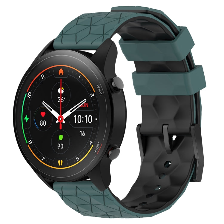 For Xiaomi MI Watch S1 Pro 22mm Football Pattern Two-Color Silicone Watch Band