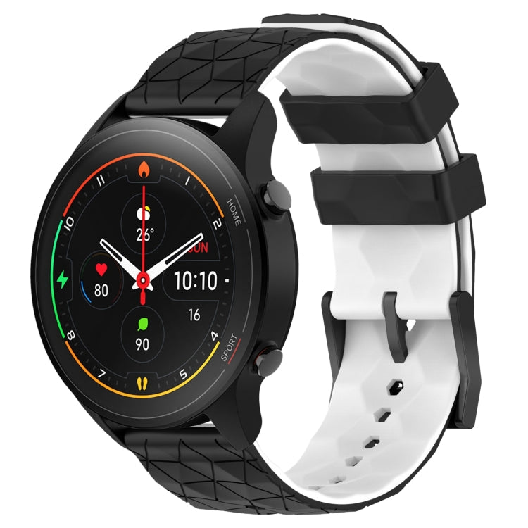 For Xiaomi MI Watch S1 Pro 22mm Football Pattern Two-Color Silicone Watch Band