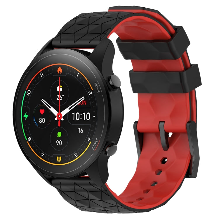 For Xiaomi MI Watch S1 Pro 22mm Football Pattern Two-Color Silicone Watch Band