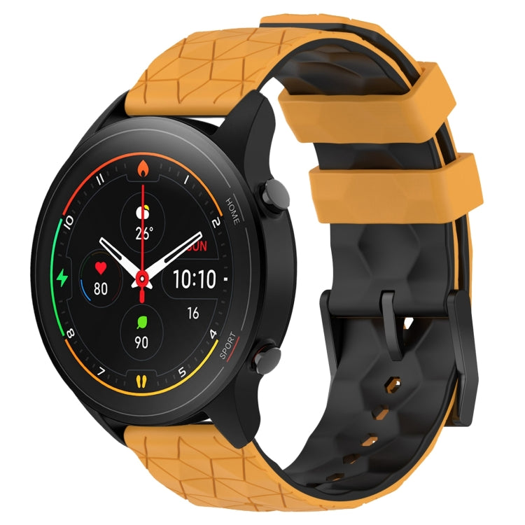 For Xiaomi MI Watch S1 Pro 22mm Football Pattern Two-Color Silicone Watch Band