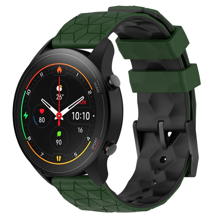 For Xiaomi MI Watch S1 Pro 22mm Football Pattern Two-Color Silicone Watch Band