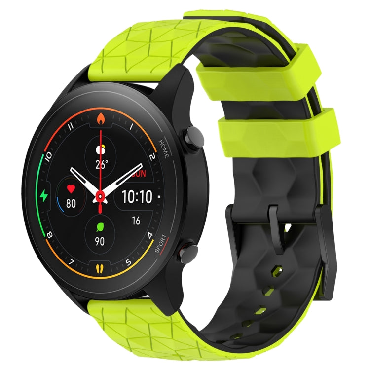 For Xiaomi MI Watch S1 Pro 22mm Football Pattern Two-Color Silicone Watch Band
