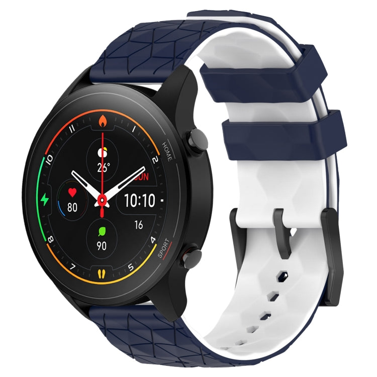 For Xiaomi MI Watch S1 Pro 22mm Football Pattern Two-Color Silicone Watch Band