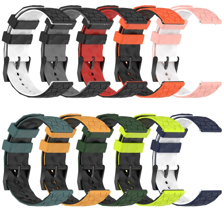 For Xiaomi MI Watch S1 Pro 22mm Football Pattern Two-Color Silicone Watch Band