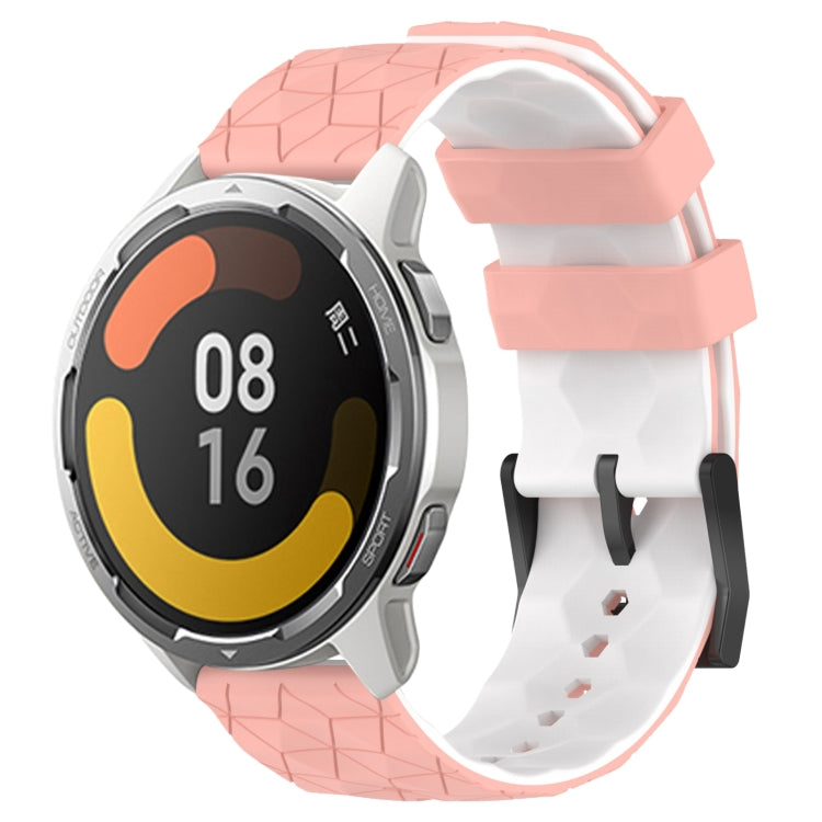 For Xiaomi MI Watch Color 2 22mm Football Pattern Two-Color Silicone Watch Band