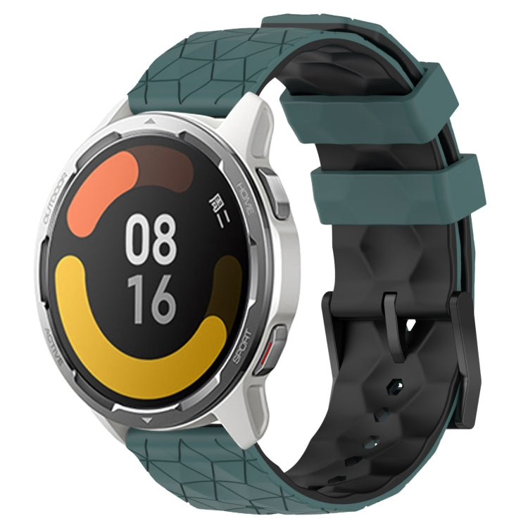For Xiaomi MI Watch Color 2 22mm Football Pattern Two-Color Silicone Watch Band
