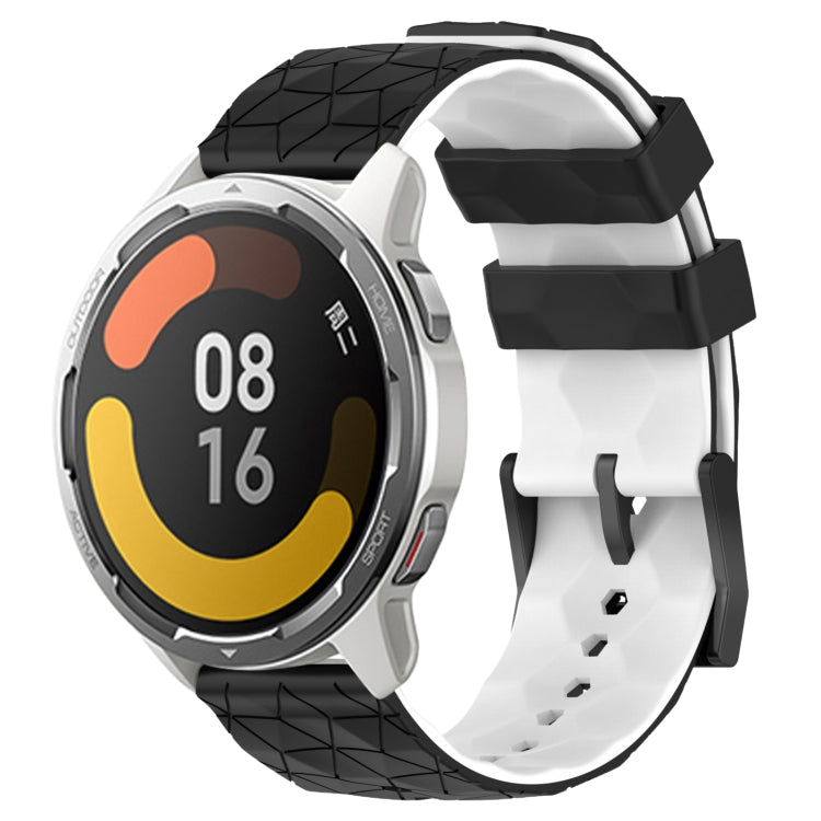 For Xiaomi MI Watch Color 2 22mm Football Pattern Two-Color Silicone Watch Band