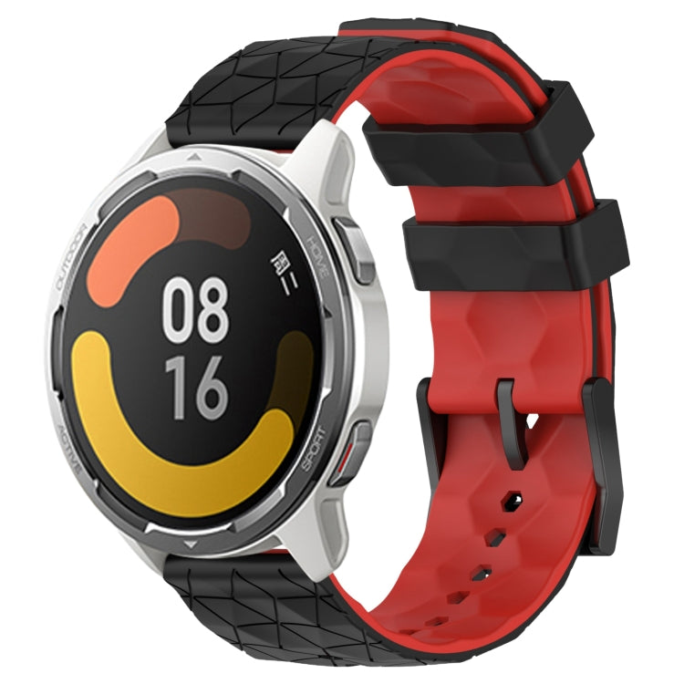 For Xiaomi MI Watch Color 2 22mm Football Pattern Two-Color Silicone Watch Band