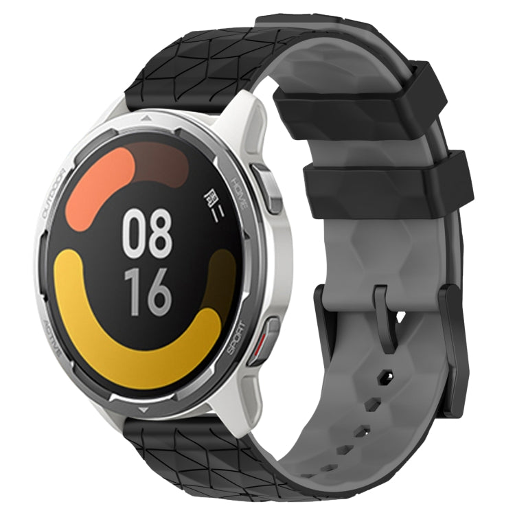 For Xiaomi MI Watch Color 2 22mm Football Pattern Two-Color Silicone Watch Band