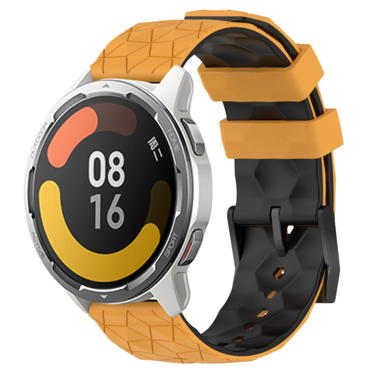 For Xiaomi MI Watch Color 2 22mm Football Pattern Two-Color Silicone Watch Band