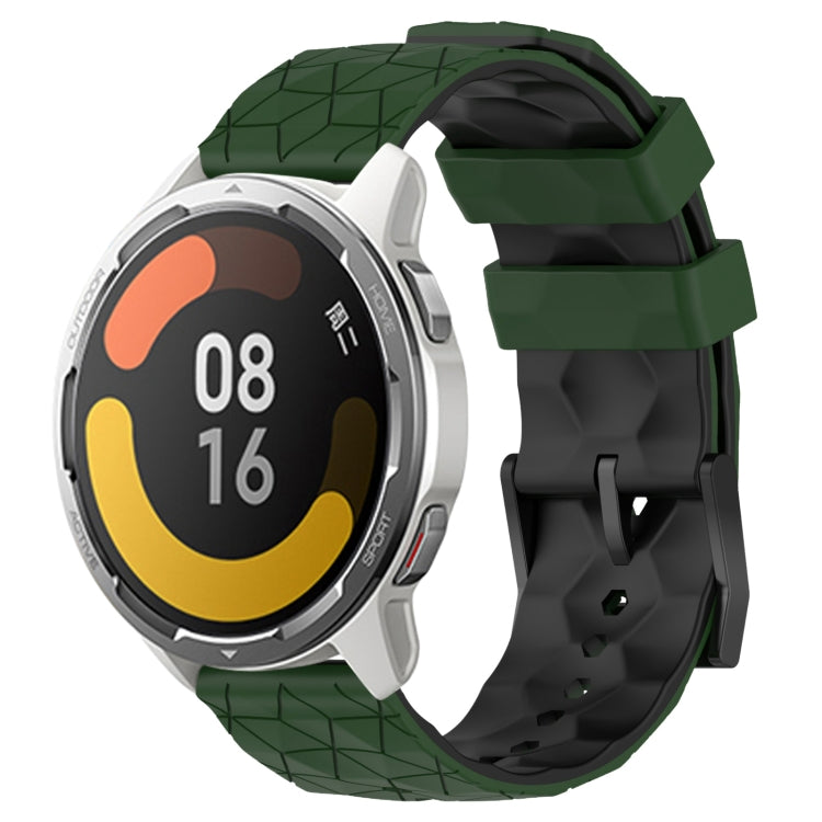 For Xiaomi MI Watch Color 2 22mm Football Pattern Two-Color Silicone Watch Band