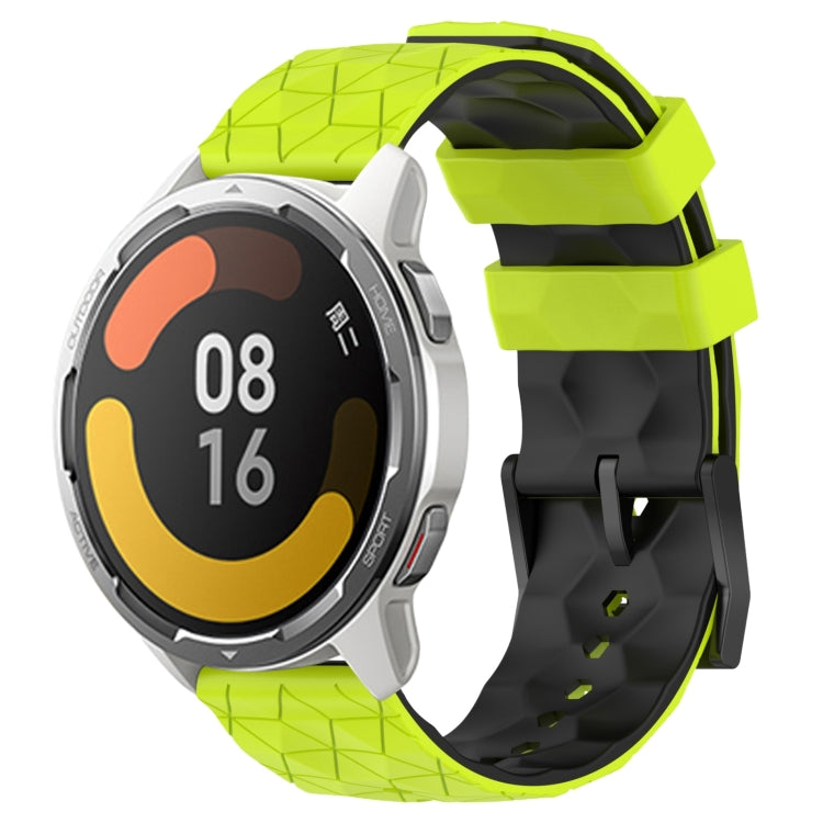 For Xiaomi MI Watch Color 2 22mm Football Pattern Two-Color Silicone Watch Band