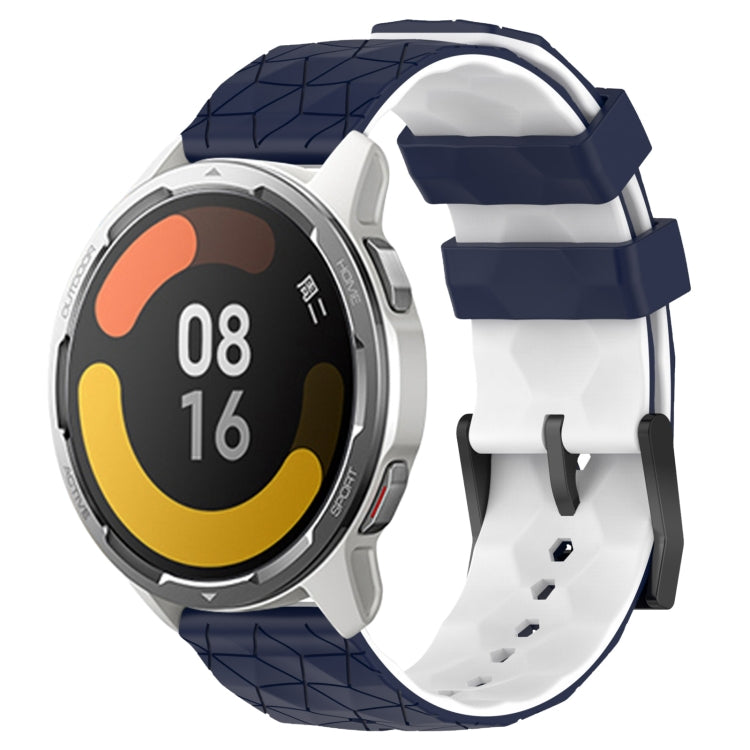 For Xiaomi MI Watch Color 2 22mm Football Pattern Two-Color Silicone Watch Band