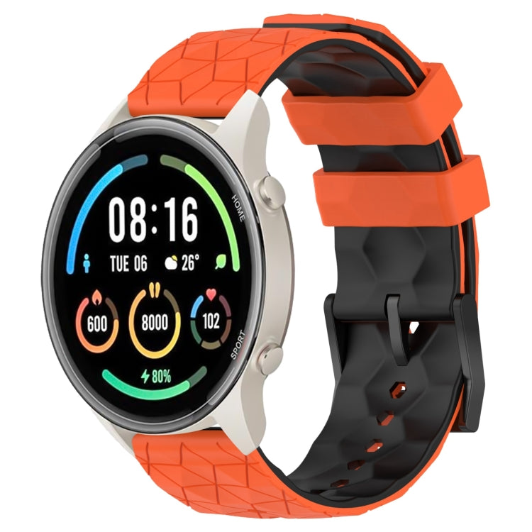 For Xiaomi MI Watch Sport 22mm Football Pattern Two-Color Silicone Watch Band