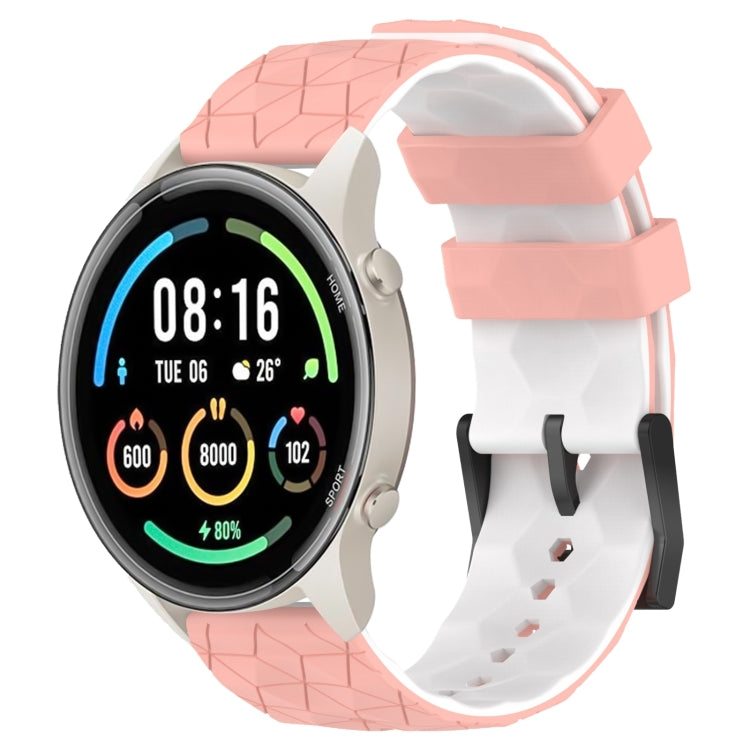 For Xiaomi MI Watch Sport 22mm Football Pattern Two-Color Silicone Watch Band