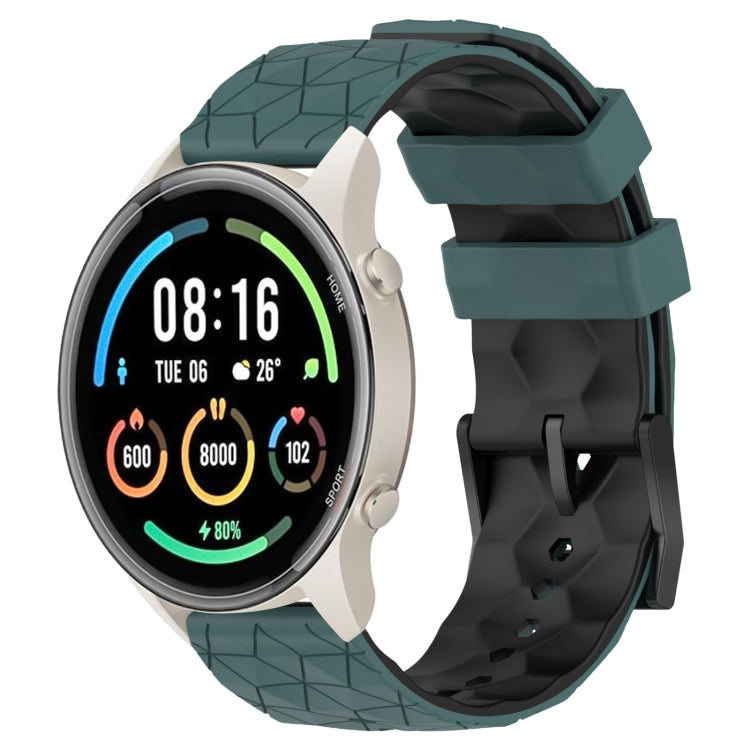 For Xiaomi MI Watch Sport 22mm Football Pattern Two-Color Silicone Watch Band