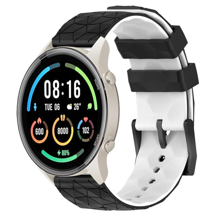 For Xiaomi MI Watch Sport 22mm Football Pattern Two-Color Silicone Watch Band