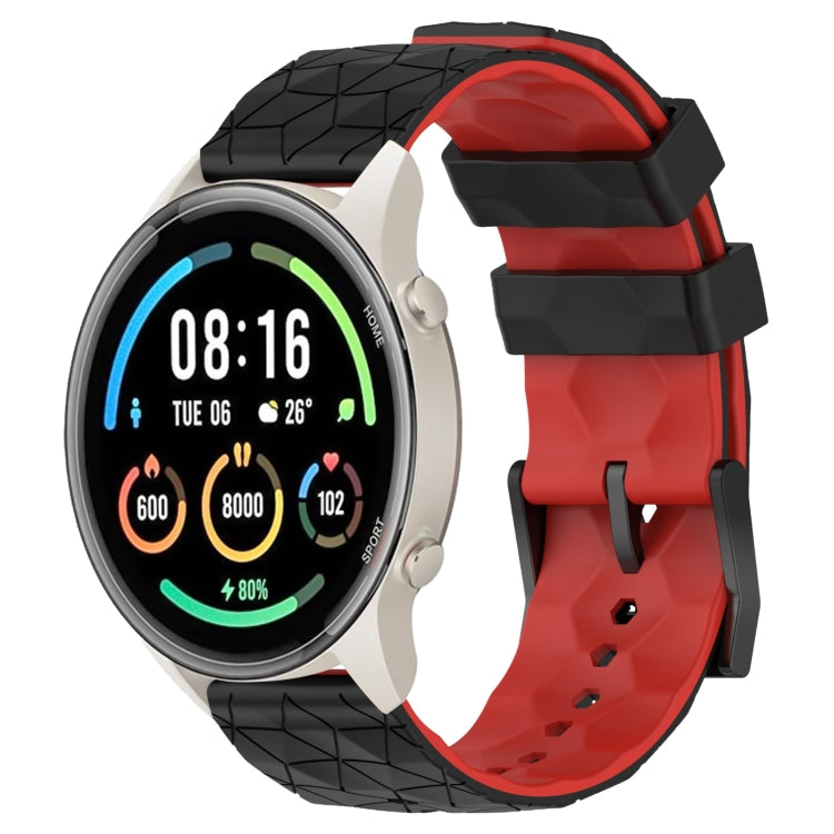 For Xiaomi MI Watch Sport 22mm Football Pattern Two-Color Silicone Watch Band