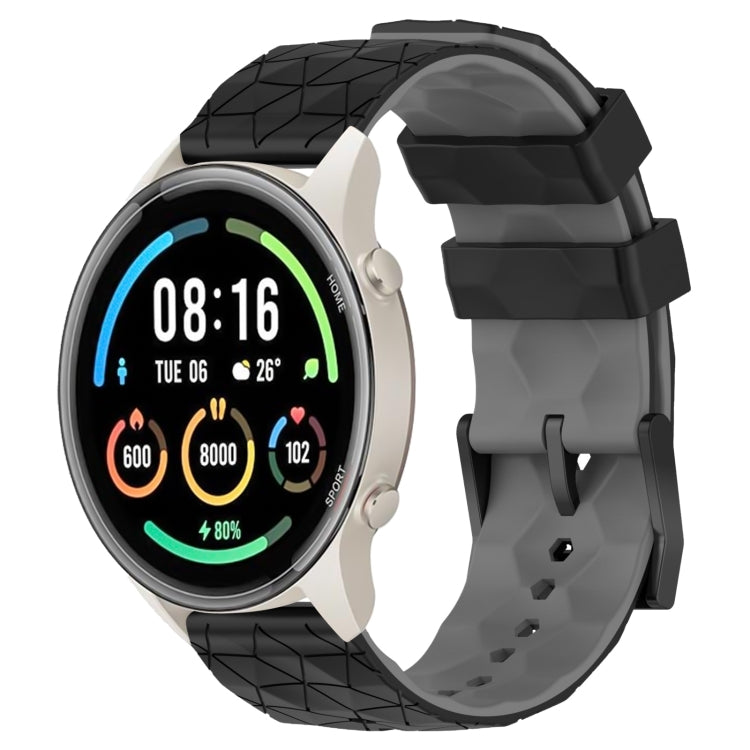 For Xiaomi MI Watch Sport 22mm Football Pattern Two-Color Silicone Watch Band
